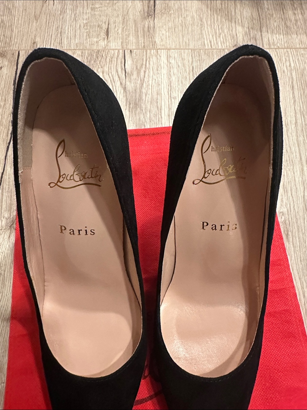 Christian Louboutin Black Suede Pointed Toe Pumps Heels EU 41 - Picture 5 of 9